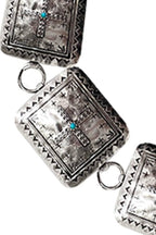 Western Metal Concho Chain Belt